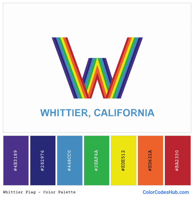Whittier flag color palette