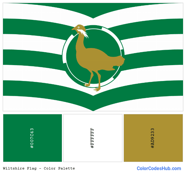 Wiltshire flag color palette