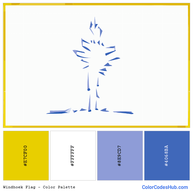 Windhoek flag color palette