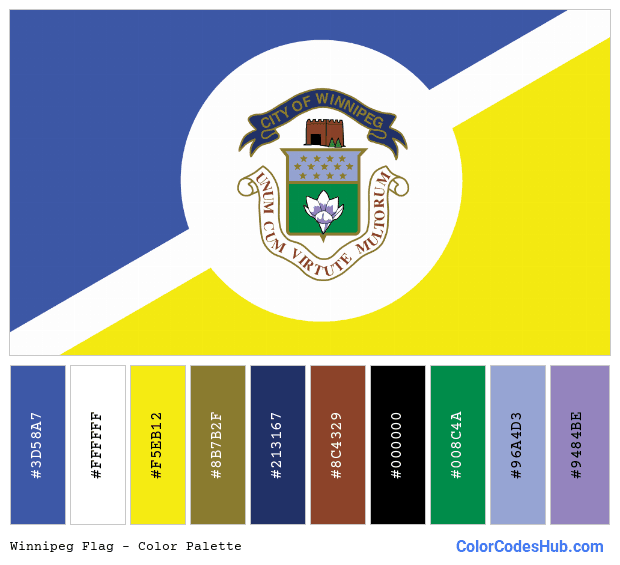 Winnipeg flag color palette