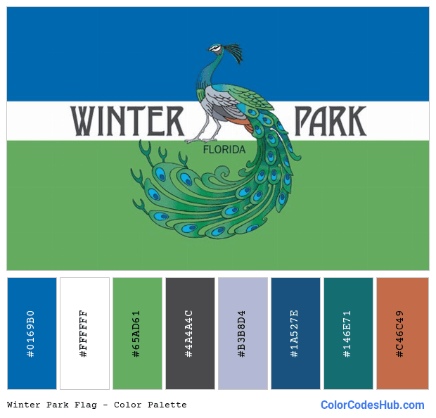Winter Park flag color palette