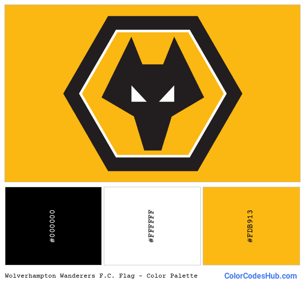 Wolverhampton Wanderers F.C. flag color palette