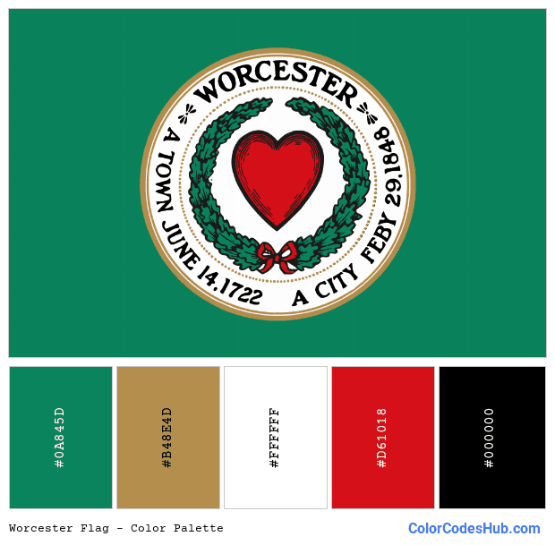 Worcester flag color palette