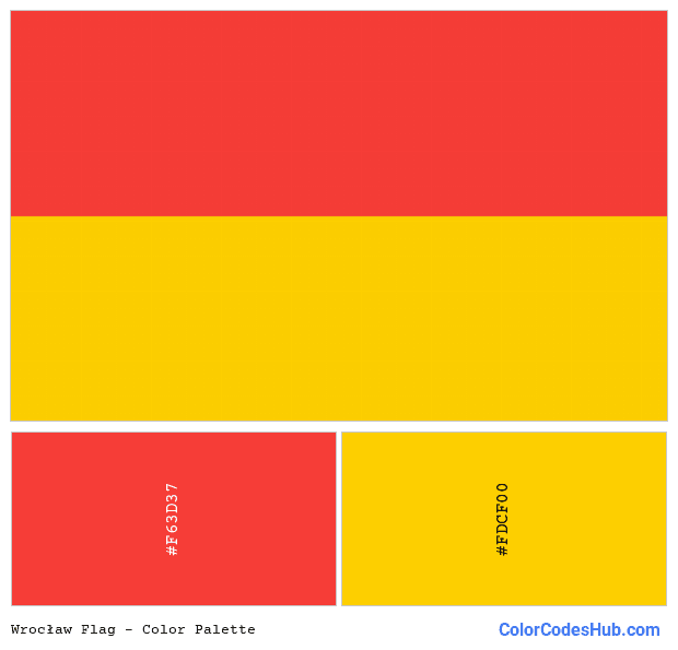 Wrocław flag color palette