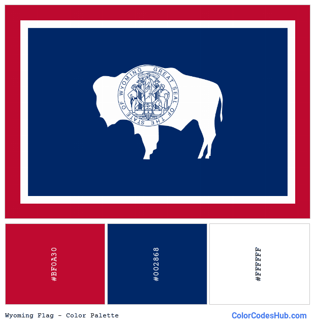 Wyoming flag color palette