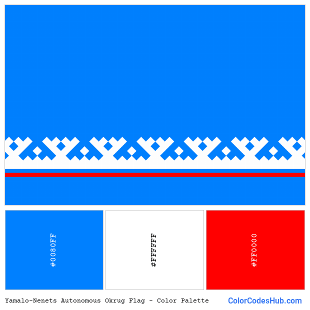 Yamalo-Nenets Autonomous Okrug flag color palette