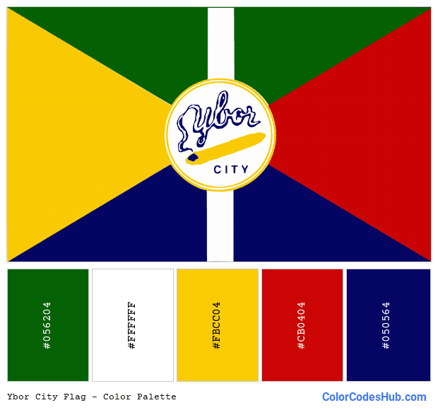 Ybor City flag color palette