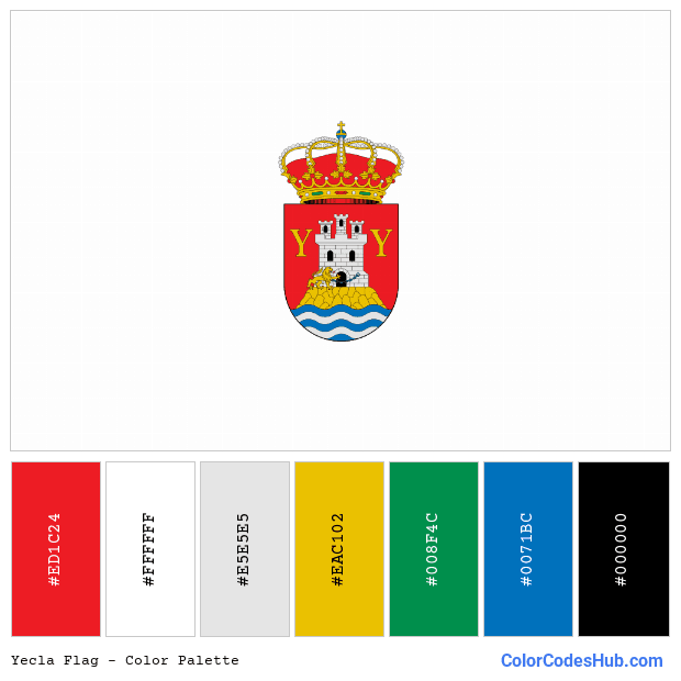Yecla flag color palette