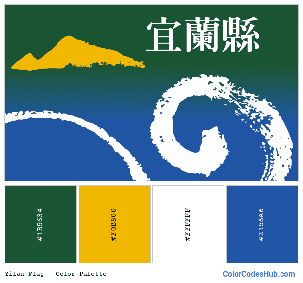Yilan flag color palette