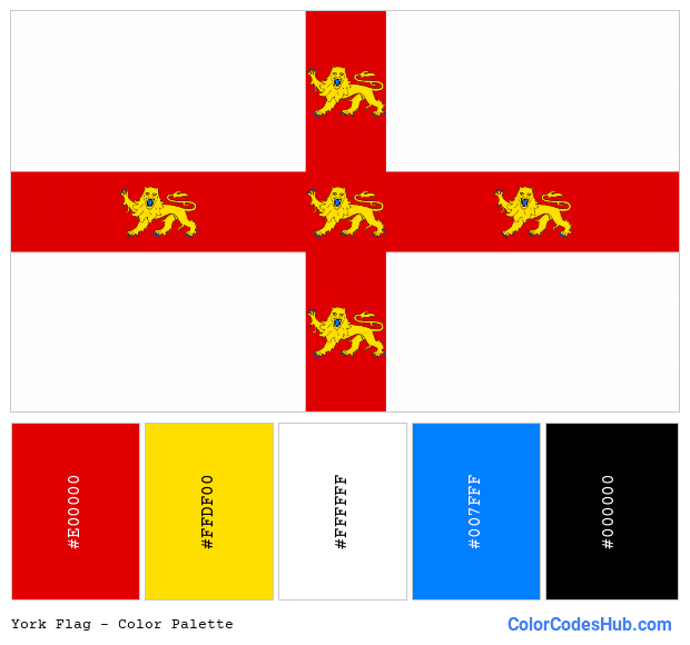 York flag color palette
