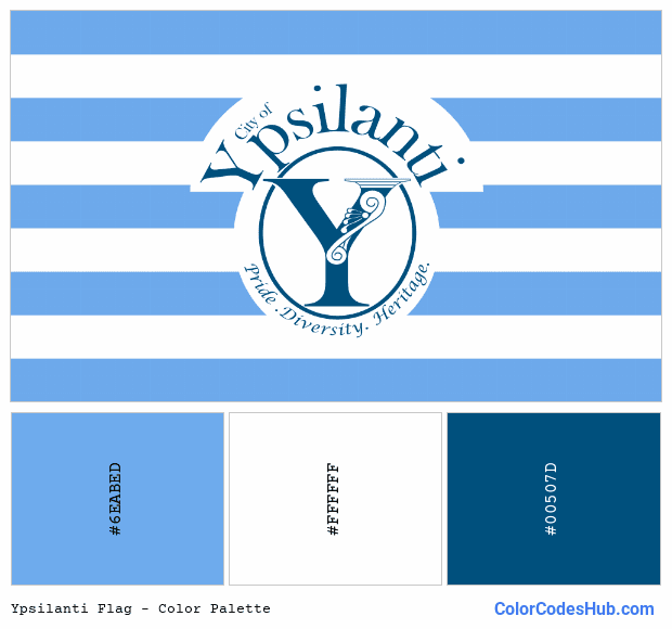 Ypsilanti flag color palette