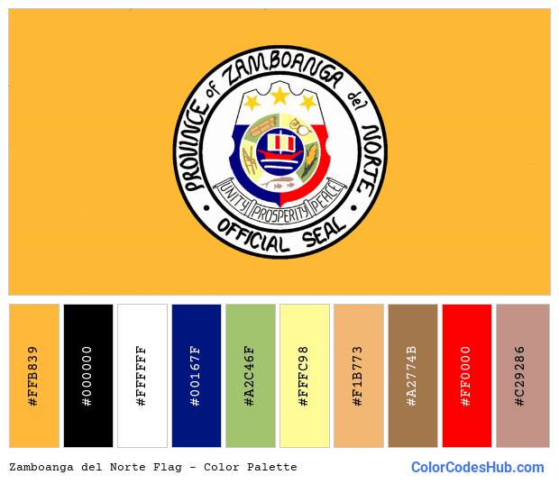 Zamboanga del Norte flag color palette