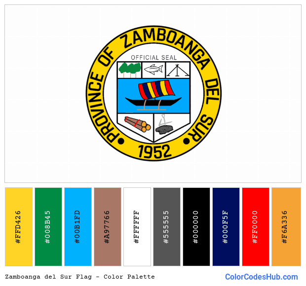 Zamboanga del Sur flag color palette