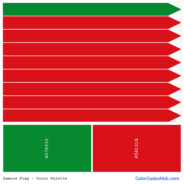 Zamora flag color palette