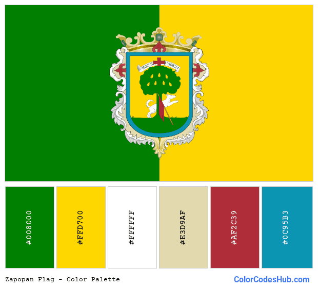 Zapopan flag color palette
