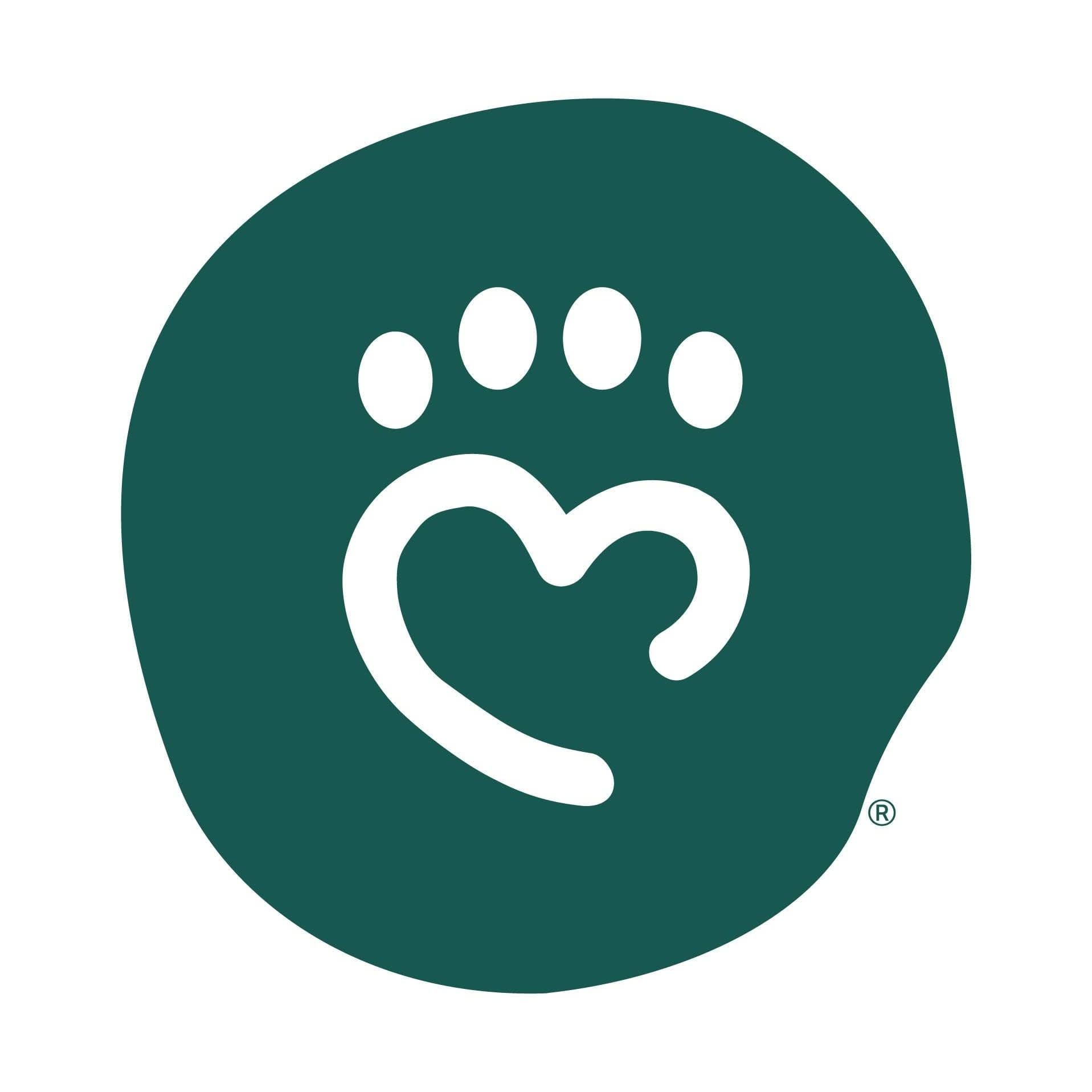 Heart + Paw color logo