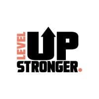 LEVEL UP STRONGER color logo