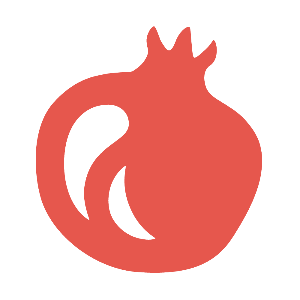 Pomegranate color logo