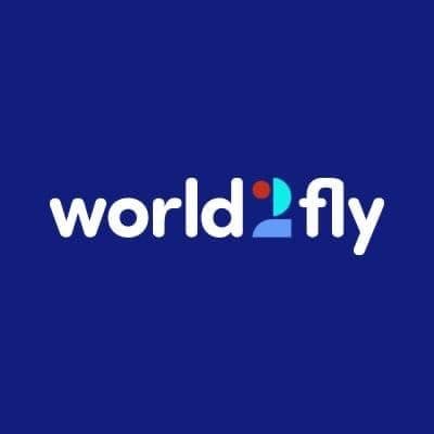 World2Fly color logo