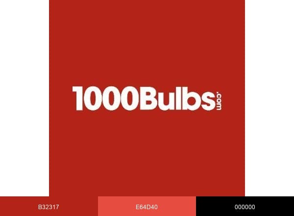 1000Bulbs.com brand color palette