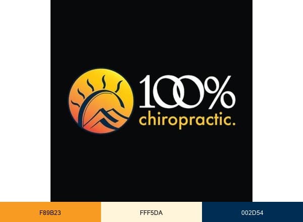 100% Chiropractic brand color palette