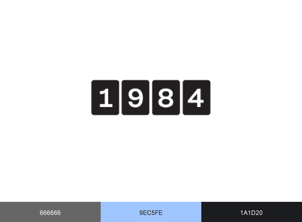 1984 Hosting brand color palette