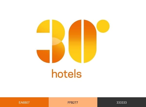 30º Hotels brand color palette