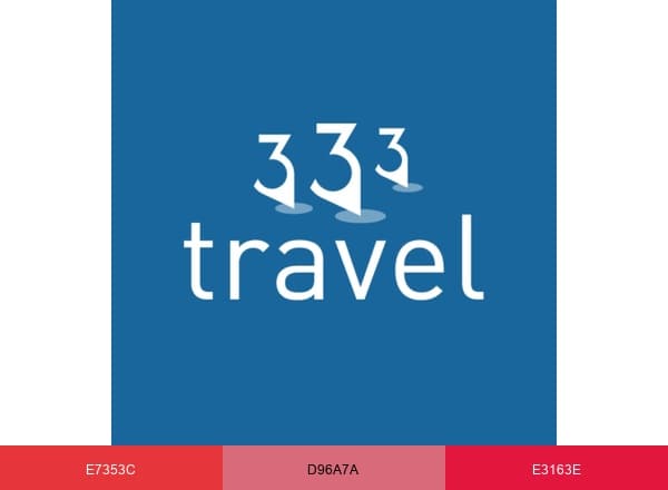 333Travel brand color palette