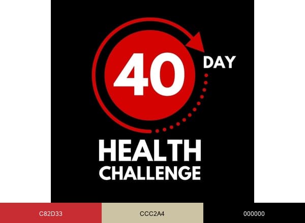 The 40 Day Health Challenge brand color palette