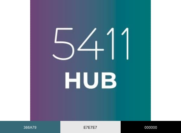5411 Hub brand color palette