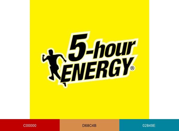 5-hour ENERGY brand color palette