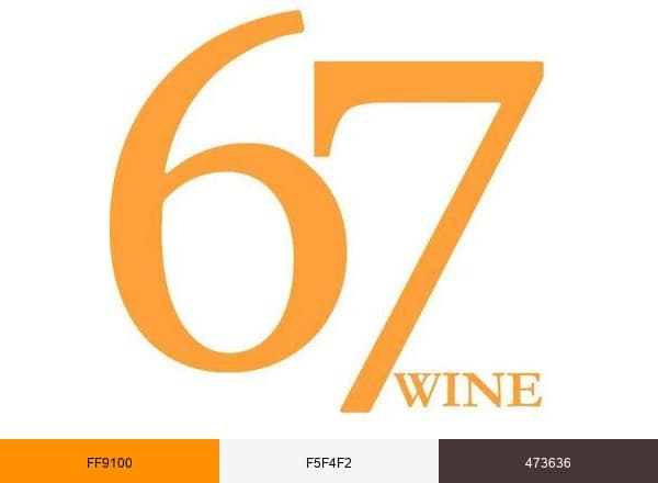 67 Wine & Spirits brand color palette