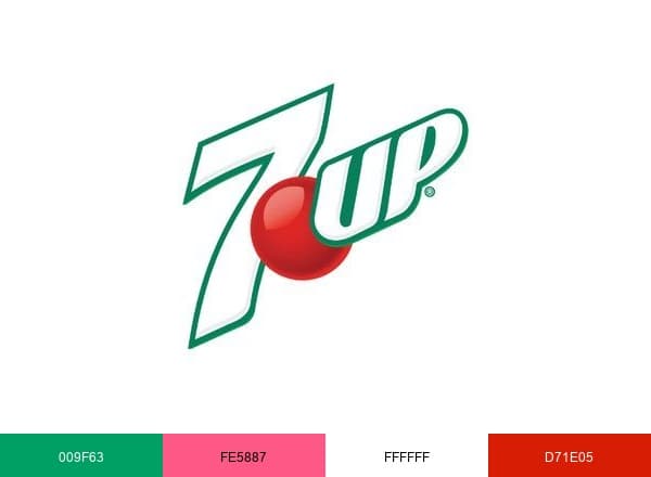 7UP brand color palette