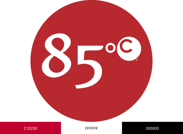 85°C Bakery Cafe brand color palette