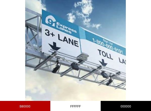 91 Express Lanes brand color palette