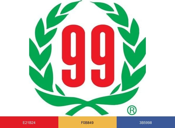 99 Ranch Market brand color palette