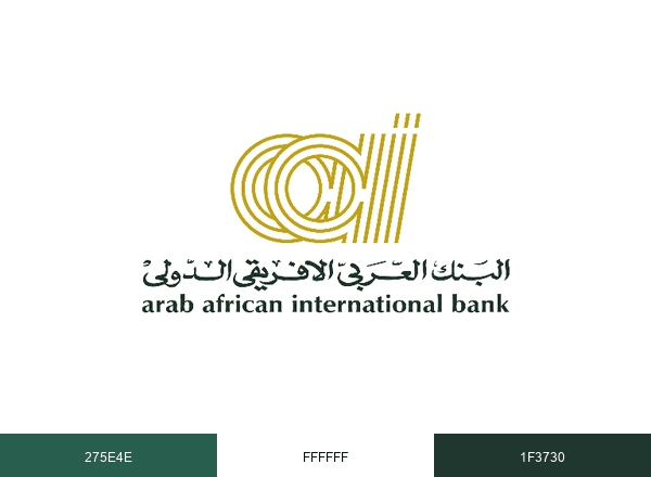 Arab African International Bank brand color palette