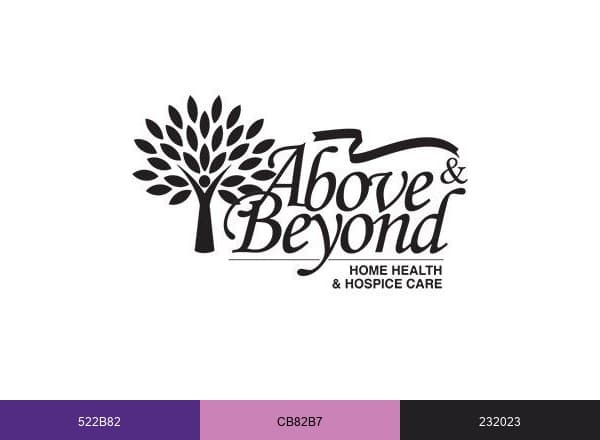 Above & Beyond Home Health and Hospice Care brand color palette