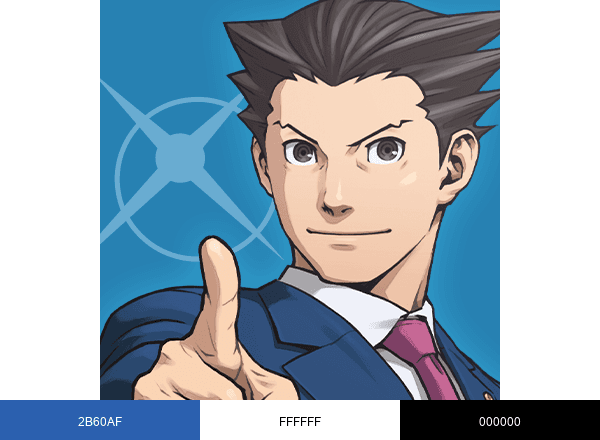 Ace Attorney brand color palette