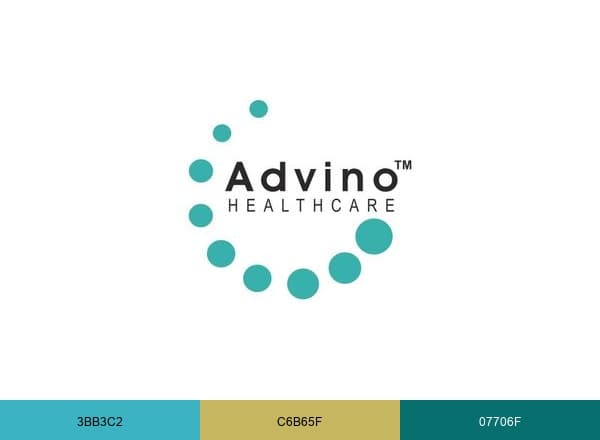 Advino Healthcare brand color palette