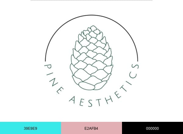 Pine Aesthetics brand color palette