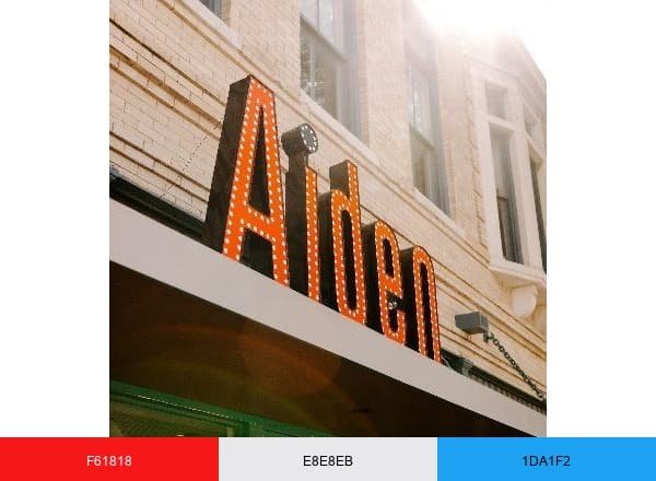 The Aiden Hotel @ San Antonio Riverwalk brand color palette