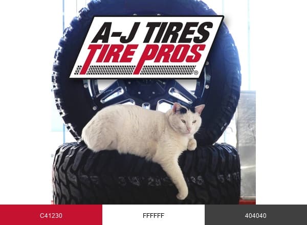 A-J Tires brand color palette