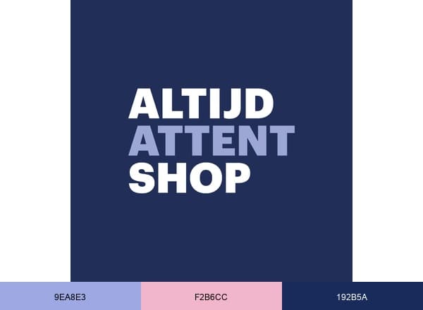 Altijd Attentshop brand color palette