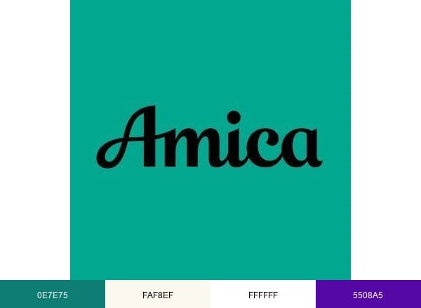 Amica brand color palette