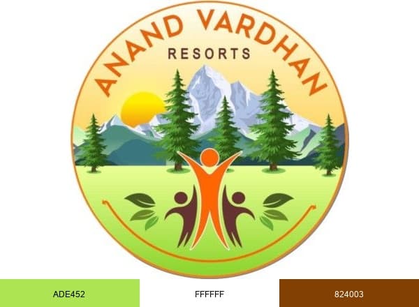 Anand Vardhan Resort brand color palette