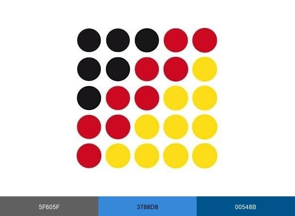 Anerkennung in Deutschland brand color palette