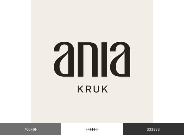 ANIA KRUK JEWELLERY brand color palette
