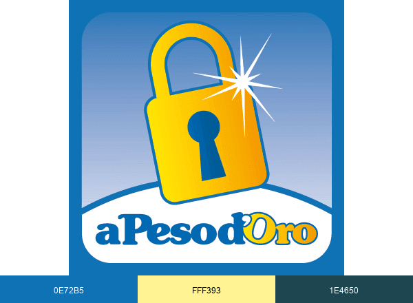 A Peso d'Oro brand color palette