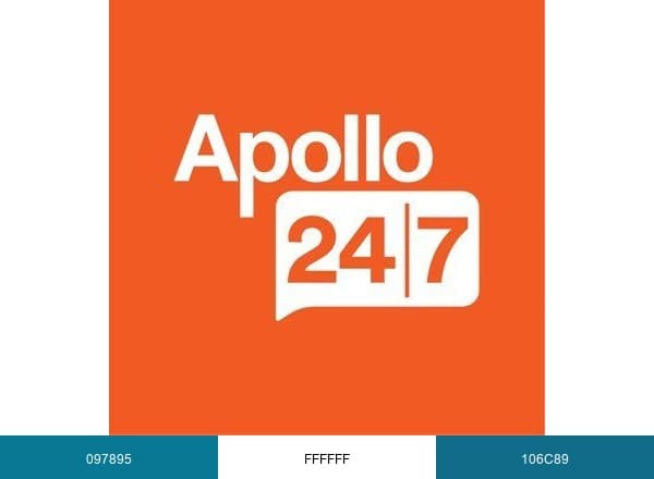 Apollo247 brand color palette